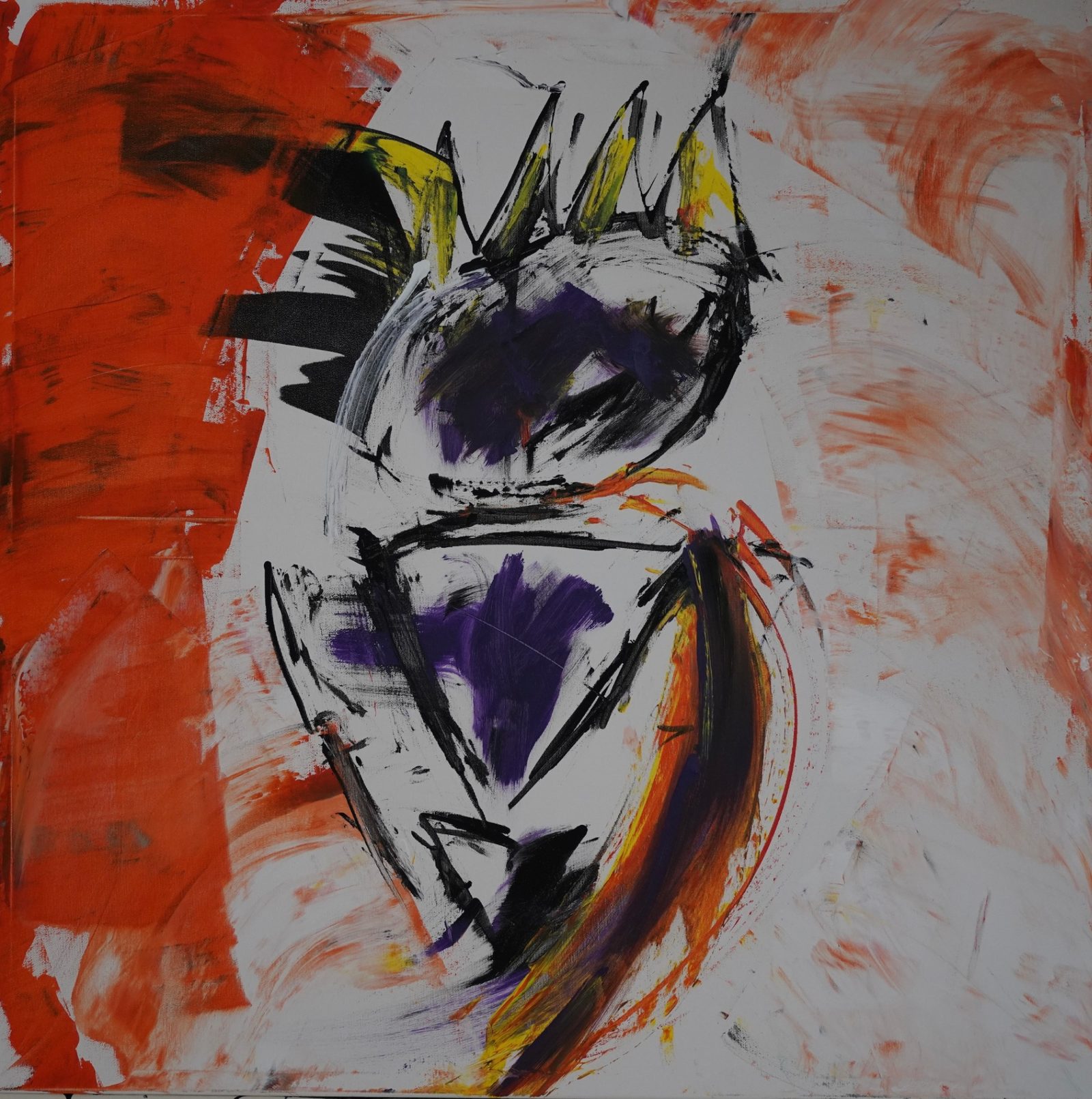 THE LAST DANCE (2024) – Gemälde von Thomas Anderer, Mixed Media auf Leinwand, 120 × 120 cm