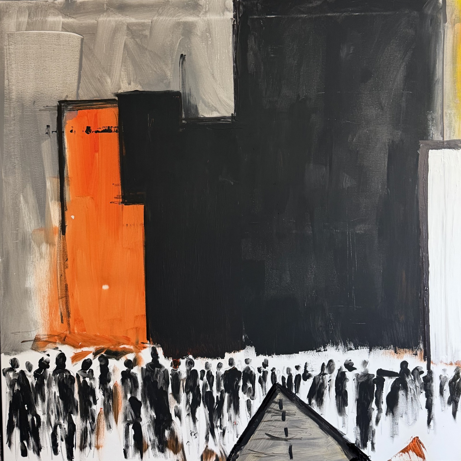 Muskismus (2026) – Gemälde von Thomas Anderer, Mixed Media auf Leinwand, 120 × 120 cm